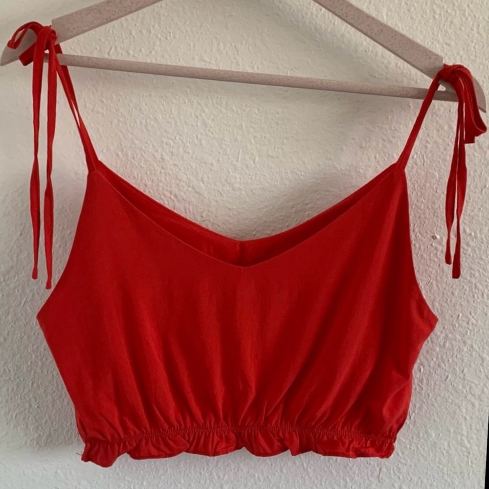 ZAFUL Women’s Orange Spaghetti Strap Crop Top S